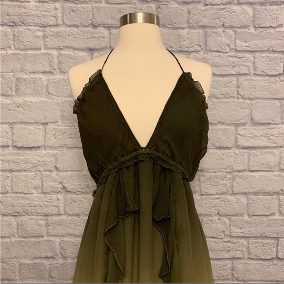 Gypsy 05 Ombré Ruffle Halter Summer Dress NWT, M - Picture 2 of 12
